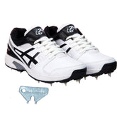Zigaro Impact White Full Spikes Cricket Shoes For Men  (White)